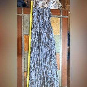 Chaser anthropologist gray maxi open back razor back dress small cruise vacation